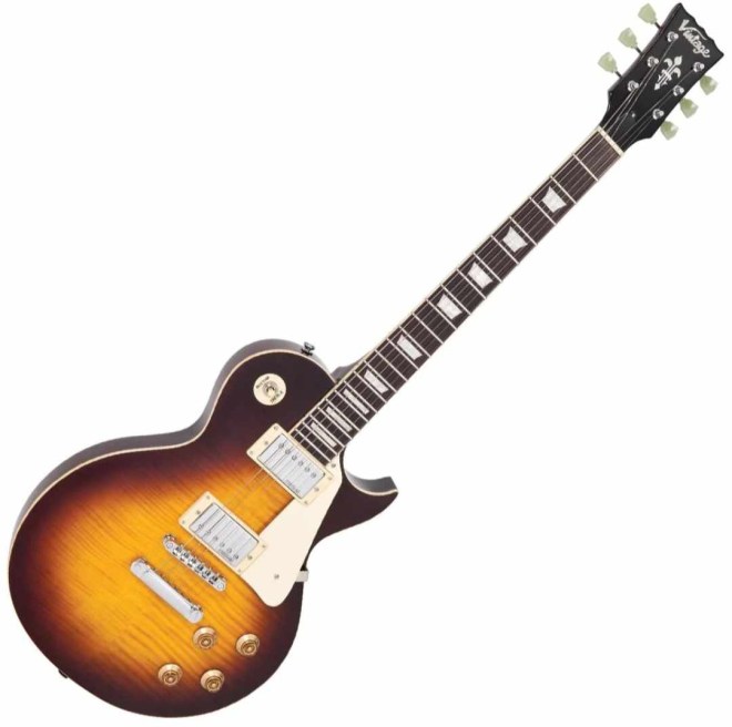 Guitare électrique Vintage V100 ReIssued ~ Flamed Iced Tea